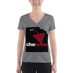 CHEWINE BITE Women's Fashion Deep V-neck Tee