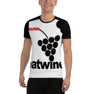 EAT WINE - All-Over Print Men's Athletic T-shirt
