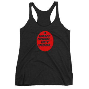 wine is food - want somm get somm - Women's Racerback Tank