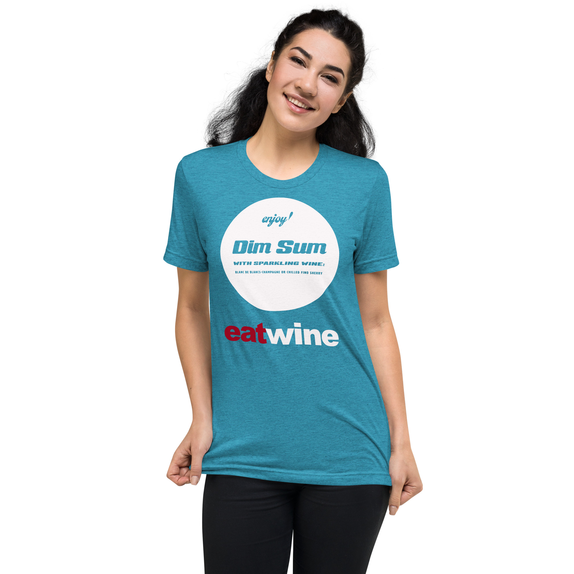 EAT WINE DIM SUM Short sleeve t-shirt WINE GIFTS, GEAR, APPAREL, ACCESSORIES