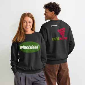 Unisex wine is food garment-dyed fleece crewneck sweatshirt